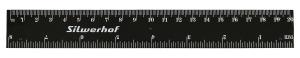 Линейка Silwerhof 160163 пластик дл.20см черный спайка