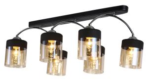 Люстра Hiper Orlando H111-6 потолоч. 3000K черный/хром