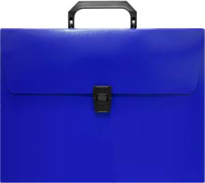 Портфель Бюрократ -BPP01BLUE 1 отдел. A4 пластик 0.7мм синий