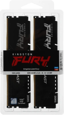 Память DDR5 2x8GB 6000MHz Kingston KF560C30BBK2-16 Fury Beast RTL Gaming PC5-48000 CL30 DIMM 288-pin 1.4В kit single rank с радиатором Ret