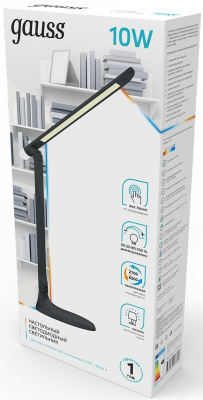 Светильник Gauss GTL204 (GT2042) настольный на подставке черный 10Вт
