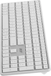 Клавиатура Acer OKR301 белый/серебристый USB беспроводная BT/Radio slim Multimedia (ZL.KBDEE.015)