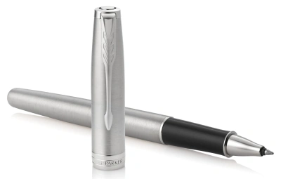 Ручка роллер Parker Sonnet Core T526 (1931511) Stainless Steel CT M черн. черн. подар.кор.