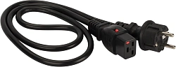 Шнур питания Lanmaster LAN-PP19L/SH-3.0-BK C19-Schuko проводник.:3x1.5мм2 3м 220В 16А черный