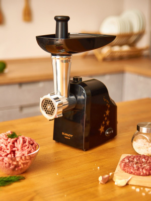 Мясорубка Scarlett Золотая коллекция SC-MG45M30 1800Вт черный