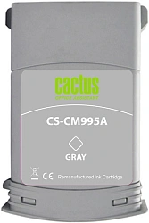 Картридж струйный Cactus CS-CM995A №761 серый (400мл) для HP DesignJet T7100/Т7200 с чипом