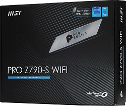 Материнская плата MSI PRO Z790-S WIFI Soc-1700 Intel Z790 4xDDR5 ATX AC`97 8ch(7.1) 2.5Gg RAID+HDMI+DP