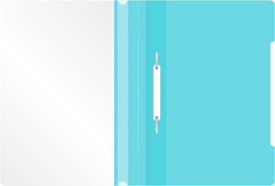 Папка-скоросшиватель Бюрократ Pastel -PSLPAST/BLUE A4 прозрач.верх.лист пластик голубой 0.14/0.18