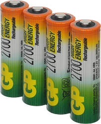 Аккумулятор GP 270AAHC3/1 AA NiMH 2700mAh (промо:3+1) (4шт)