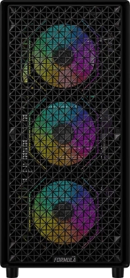 Корпус Formula Mana Dynamic черный без БП ATX 4x120mm 2x140mm 2xUSB3.0 audio bott PSU