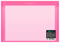 Конверт на кнопке Бюрократ Double Neon DNEPK804A5PINK A5 гориз. пластик 0.15мм розовый