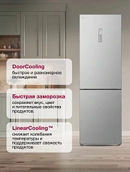 Холодильник LG GC-B459ANMW 2-хкамерн. серебристый инвертер