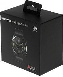 Смарт-часы Huawei Watch GT 3 JPT-B29 46мм 1.43" AMOLED корп.черный рем.черный разм.брасл.:140-210мм (55028464)