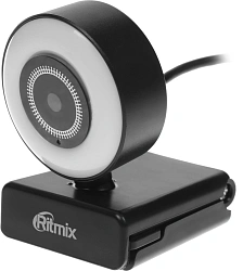 Камера Web Ritmix RVC-250 черный 5Mpix (2592x1944) USB2.0 с микрофоном