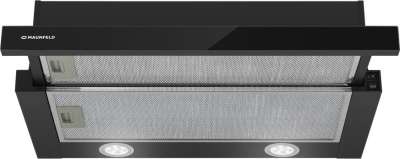 Вытяжка встраиваемая Maunfeld VS FAST Glass 60 черный управление: кулисные переключатели (1 мотор)