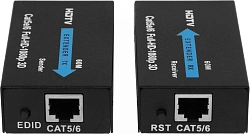 Адаптер аудио-видео Premier 5-877 HDMI (f)/RJ45 черный