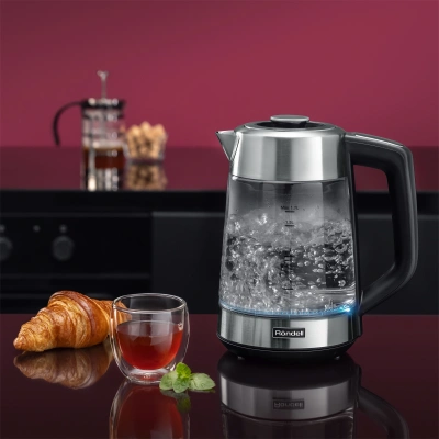 Чайник электрический Rondell RDE-1005 1.7л. 2200Вт корпус: стекло/металл