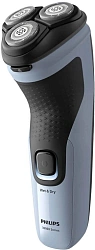 Бритва роторная Philips X3003/00 реж.эл.:3 питан.:аккум. голубой/черный