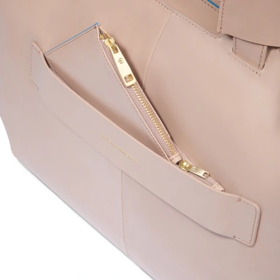 Деловая сумка женская Piquadro Blue Square BD6680B2/RO2 с отделением для ноутбука пудровый натур.кожа