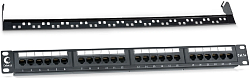 Патч-панель Cabeus PL-24-CAT.5E-DUAL 19" 1U 24xRJ45 кат.5E