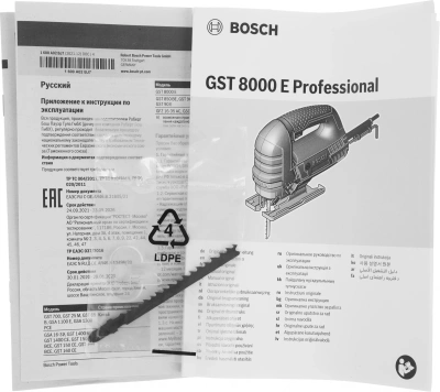 Лобзик Bosch GST 8000 E 710Вт 3100ходов/мин от электросети