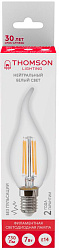 Лампа филам. Thomson Filament TH-B2076 7Вт цок.:E14 свеча 220B св.свеч.бел.нейт. Tail Candle (упак.:1шт)