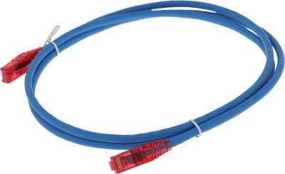 Патч-корд Hyperline PC-LPM-UTP-RJ45-RJ45-C5e-1.5M-LSZH-BL PC-LPM-UTP-RJ45-RJ45-C5E-1.5M UTP RJ-45 вил.-вилка RJ-45 кат.5E 1.5м синий LSZH (уп.:1шт) 24AWG