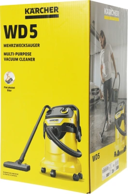 Строительный пылесос Karcher WD 5 V-25/5/22 1100Вт (уборка: сухая/сбор воды) желтый