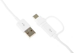Кабель Samsung EP-DG930DWEGRU USB (m)-USB Type-C (m)/micro USB (m) 1.5м белый