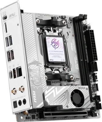 Материнская плата MSI MPG B850I EDGE TI WIFI SocketAM5 AMD B850 2xDDR5 mini-ITX AC`97 8ch(7.1) 5Gigabit RAID+HDMI