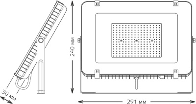 Прожектор уличный Gauss Qplus 613511100 светодиодный 100Втчерный