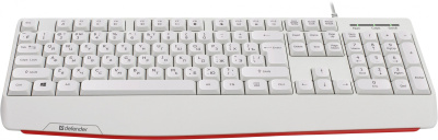 Клавиатура Defender Atom HB-546 белый USB Multimedia for gamer (подставка для запястий) (45547)