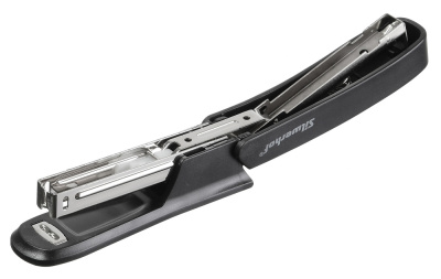 Степлер Silwerhof 401072-01 N10 (12листов) черный 50скоб пластик закрытый коробка