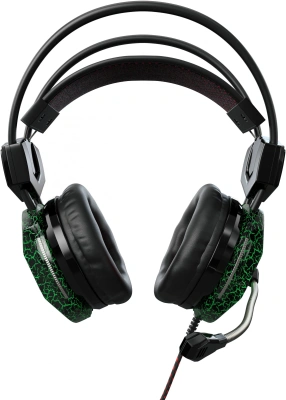 Наушники с микрофоном Оклик HS-L500G TOXIC черный 2.2м мониторные оголовье (472656)