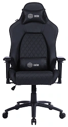 Кресло игровое Cactus CS-CHR-130 черный экокожа с подголов. крестов. сталь