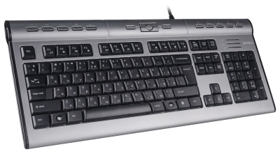 Клавиатура A4Tech KLS-7MUU серебристый/серый USB slim Multimedia (KLS-7MUU USB)