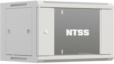 Шкаф коммутационный NTSS Премиум (NTSS-W18U6045GS-2) настенный 18U 600x450мм пер.дв.стекл 60кг серый 350мм 30.5кг 220град. 900мм IP20 сталь