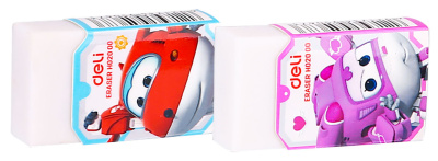 Ластик Deli EH02000 Super Wings 45x25x12мм белый картонный дисплей