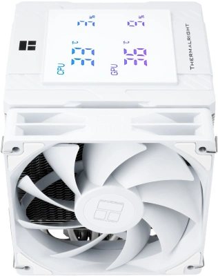 Устройство охлаждения(кулер) Thermalright Peerless Assassin 120 Digital Soc-AM5/AM4/1200/1700/1851 белый 4-pin 25.6dB Al+Cu LCD Ret (PA120-DIGITAL-WH)
