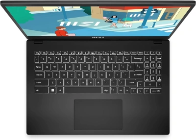 Ноутбук MSI Modern 15 H B13M-096XRU Core i5 13420H 16Gb SSD512Gb Intel Iris Xe graphics 15.6" IPS FHD (1920x1080) FreeDOS black WiFi BT Cam (9S7-15H411-096)