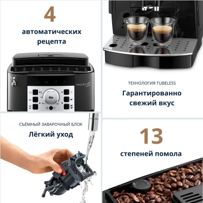 Кофемашина Delonghi Magnifica ECAM22.110.B 1450Вт черный
