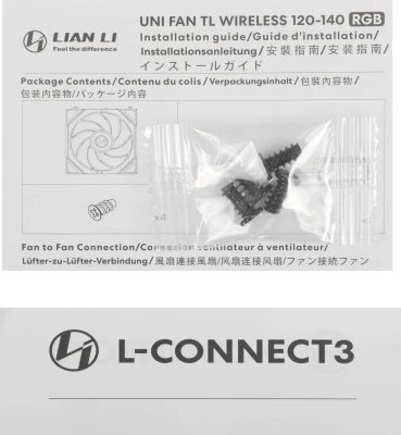 Вентилятор для корпуса Lian-Li Uni Fan TL Wireless 120 ARGB 120х124.5x28 белый 4-pin 33дБ (G99.12TL1W1W.R0) Ret