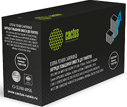 Картридж лазерный Cactus CS-CE278X-MPSXL CE278A/Canon 726/728 черный (8000стр.) для HP J M1536 MFP/M1536DNF/P1560/P1566/P1606/P1606DN; Canon LBP6200D/6200dw/6230d/6230dw/FAXPHOHE L100/L190, i-SENSYS MF4570/DN/4550/D/4452/4450/4410/4420/N/4412/DN/4580/DN/4