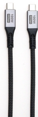 Кабель Premier 100W/4K 60HZ/20GBS USB Type-C (m)-USB Type-C (m) 1м черный