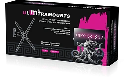 Кронштейн для телевизора Ultramounts UM957 черный 13"-55" макс.25кг настенный поворот и наклон