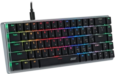 Клавиатура Acer OKW302 механическая серебристый USB Multimedia for gamer для ноутбука LED (ZL.KBDCC.01C)