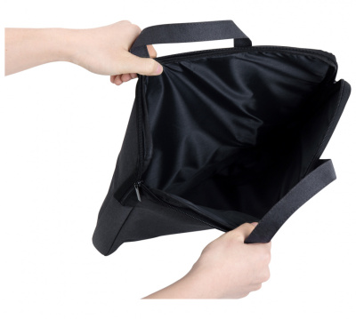 Папка-портфель Deli 5590BLACK 1 отдел. A4 текстиль черный