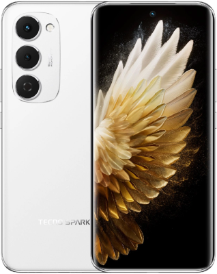 Смартфон Tecno Spark 40 Pro+ 256Gb 8Gb белый моноблок 3G 4G 6.78" 1080x2436 Android 14 108Mpix 802.11 a/b/g/n/ac NFC GPS GSM900/1800 Protect