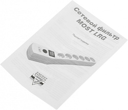 Сетевой фильтр Most LRG 1.6м (6 розеток) белый (пакет ПЭ)