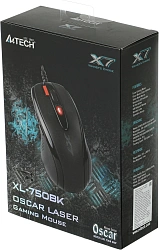 Мышь A4Tech XL-750BK черный лазерная 3600dpi USB2.0 6but (XL-750BK USB)
